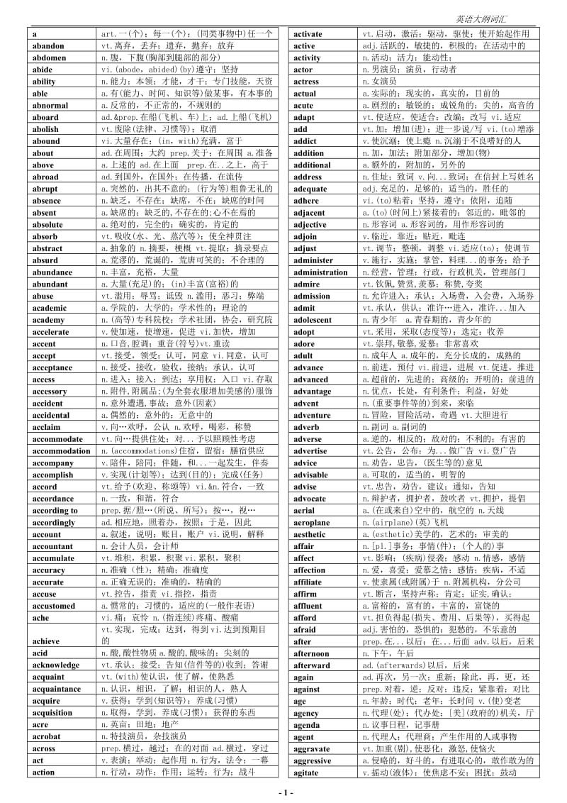 大纲词汇（共549是5词，包含新大纲.DOC_第1页