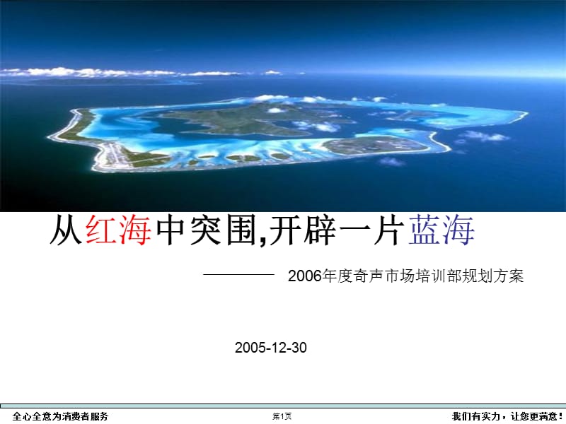 2006年度奇声市场培训部门规划方案.ppt_第1页