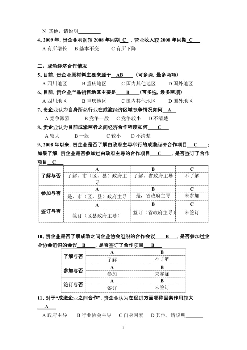 成渝经济区域呢发展调查问卷大足步步高鞋城.doc_第2页