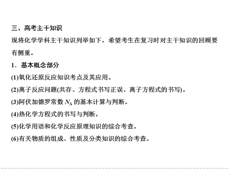 2012届创新设计高考化学二轮专题复习课件：基础巩固专题2高考信息考前必备.ppt_第3页