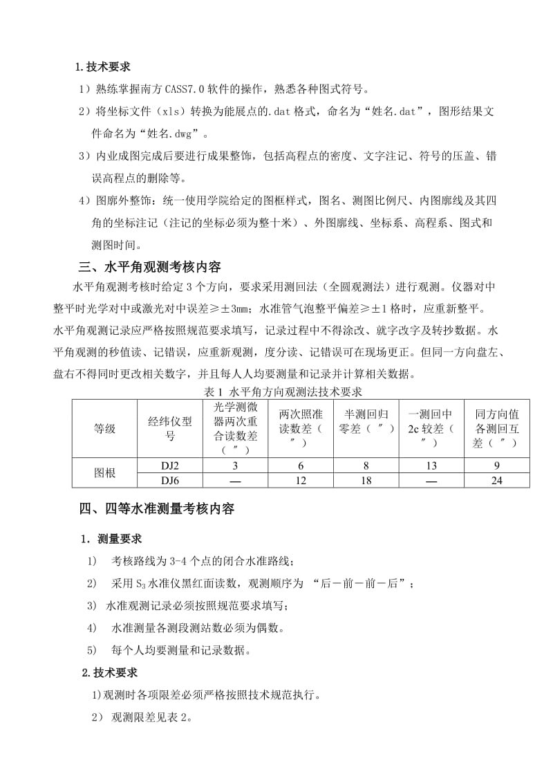 测绘工程专业你技能训练与测试考核实施细则.doc_第2页