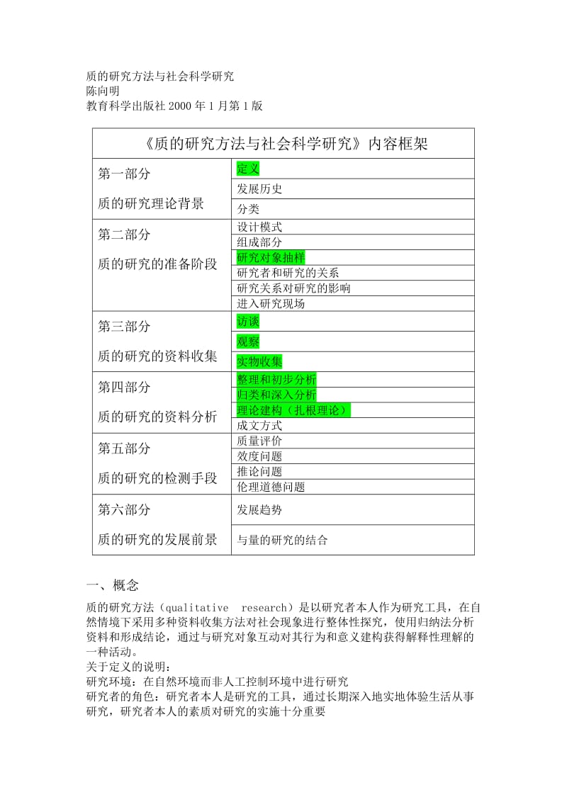 陈向明质的研究都方法与社会科学研究读后感.doc_第1页