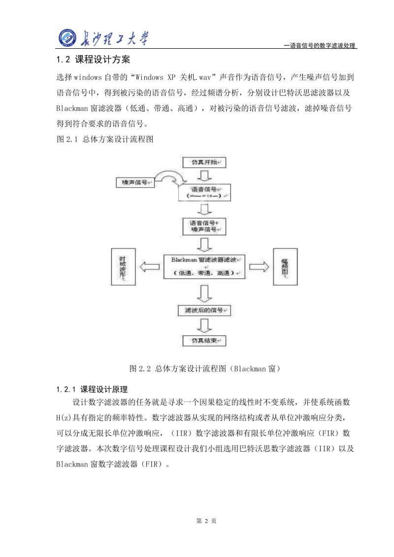 语音信号的数字滤波处理没数字信号课程设计.doc_第3页