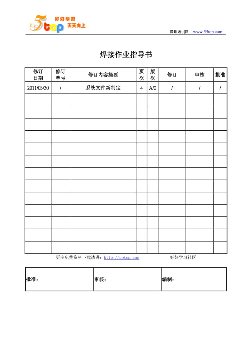 船舶焊接作业分指导书.doc_第1页