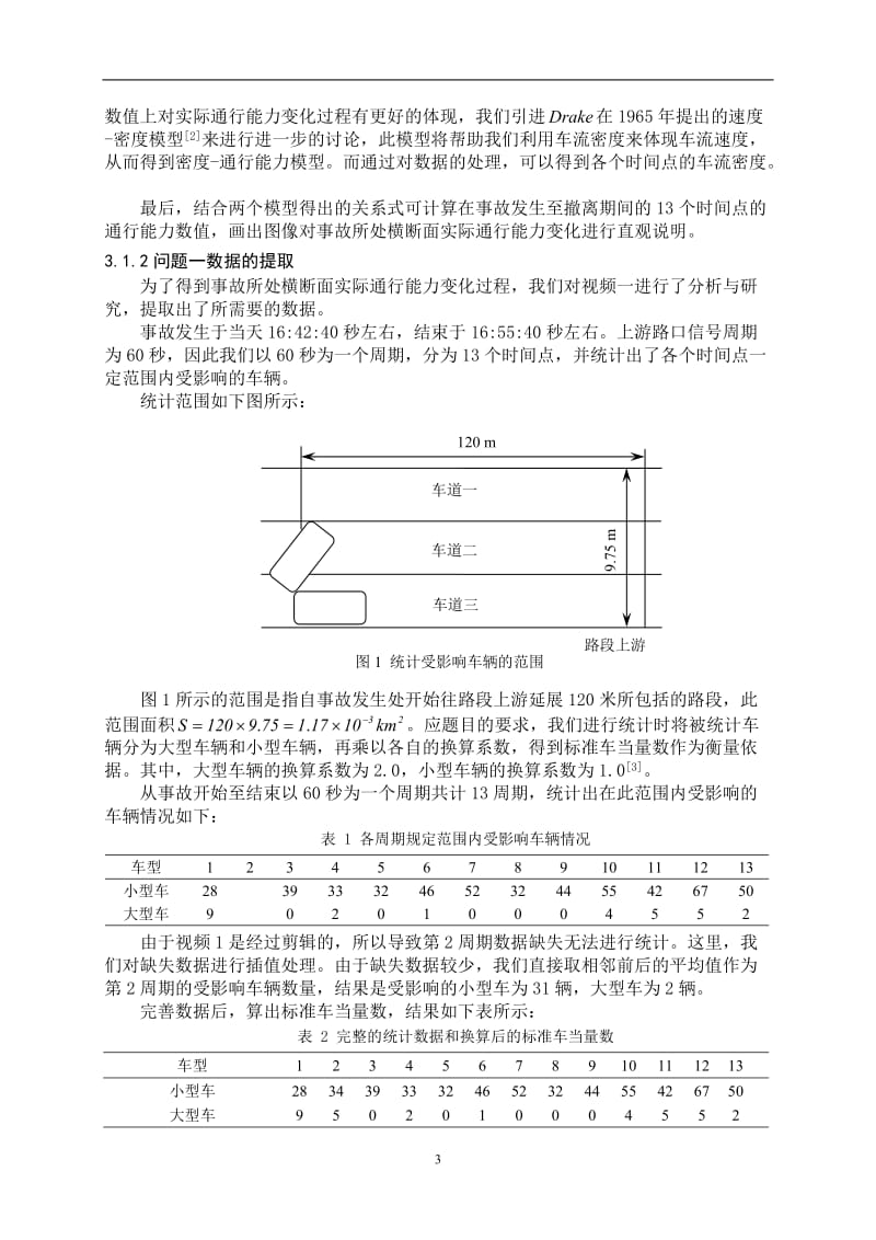 车道被占但用对城市道路通行能力的影响国赛国家一等奖建模论文.doc_第3页