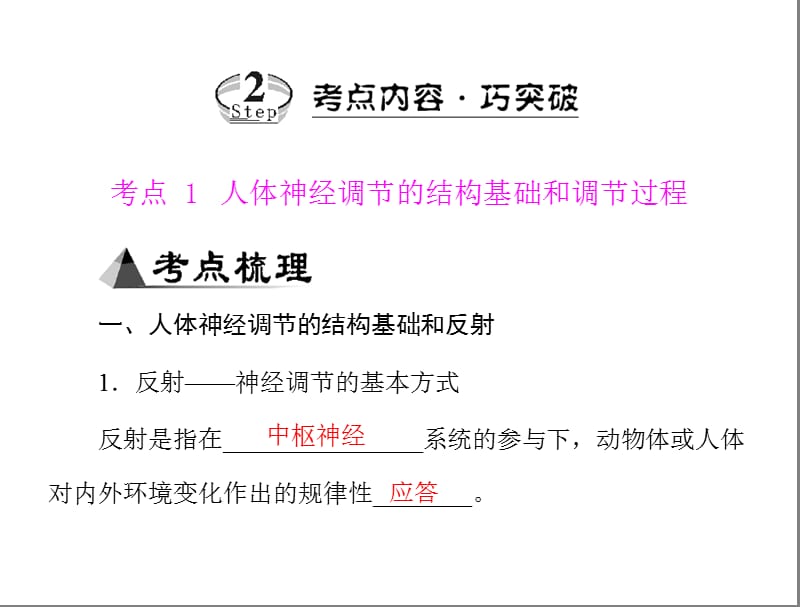 专题十三考点人体神经调节的结构基础和调节过程.ppt_第2页