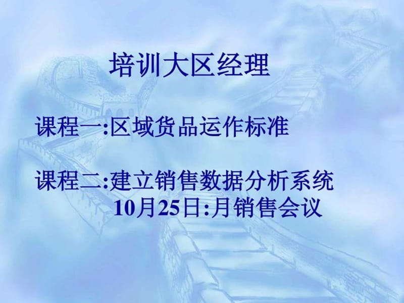 培训大区经理——建立销售数据分析系统.ppt_第1页