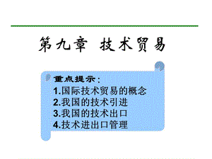 中国对外贸易概论浙江工商大学王国安ppt第9章.ppt