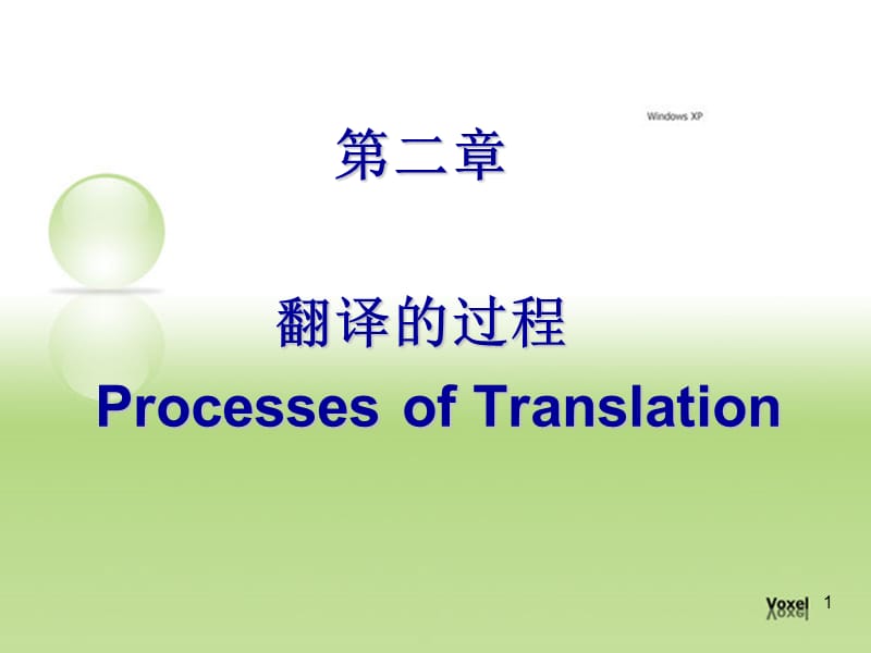 英语专业英译汉第二章翻译的过程.ppt_第1页