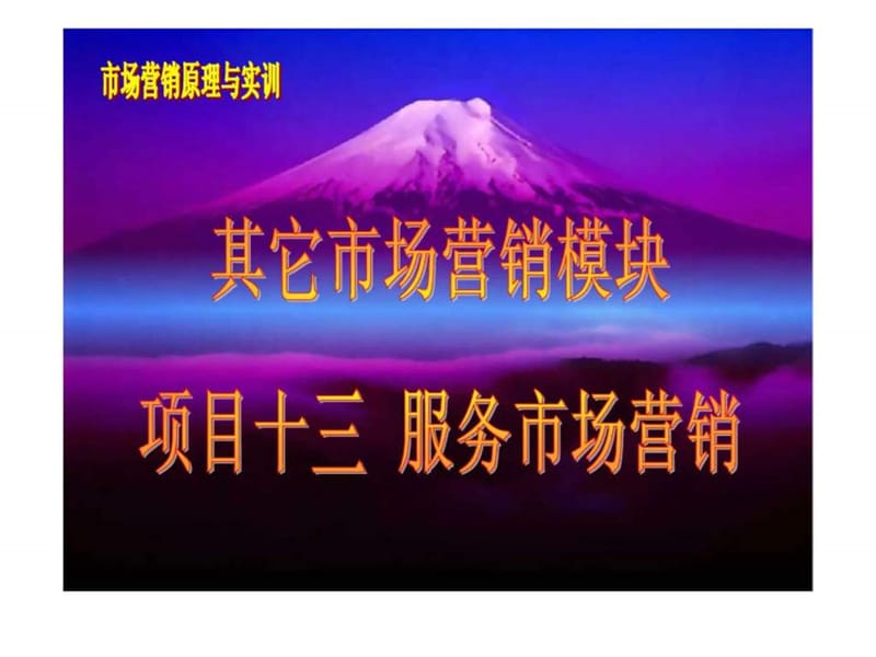 市场营销策略模块 项目十三 服务市场营销.ppt_第1页