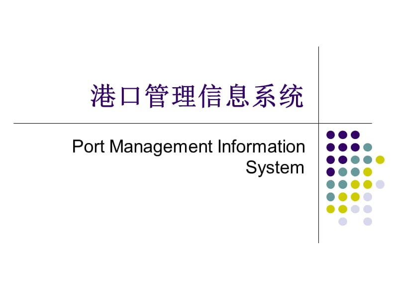 港口管理信息系统概论.ppt_第1页