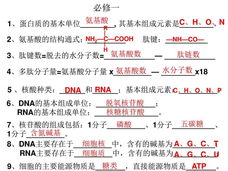 高中生物必修一、二、三基本知识背记检查清单_1733303056.ppt_第2页