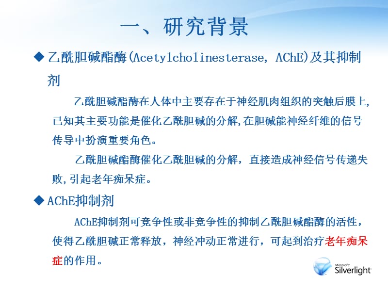 乙酰胆碱酯酶抑制剂活性研究.ppt_第3页