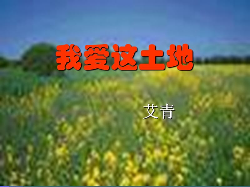 我爱这土地.ppt (2).ppt_第1页