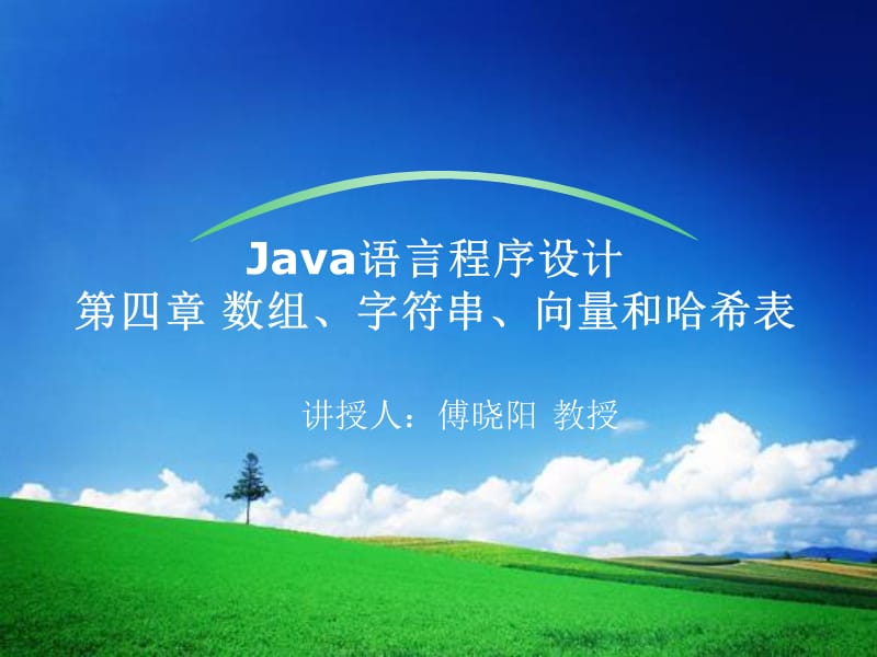 Java程序设计课件第四章数组字符串向量与哈希表.ppt_第1页