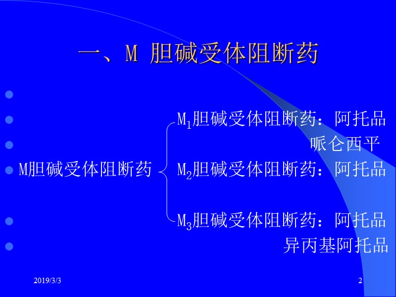 药理学——第8章 胆碱受体阻断药(I)—M胆碱受体阻断药.ppt_第2页