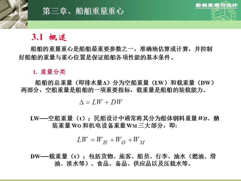 第3章-船舶的重量重心.ppt_第1页