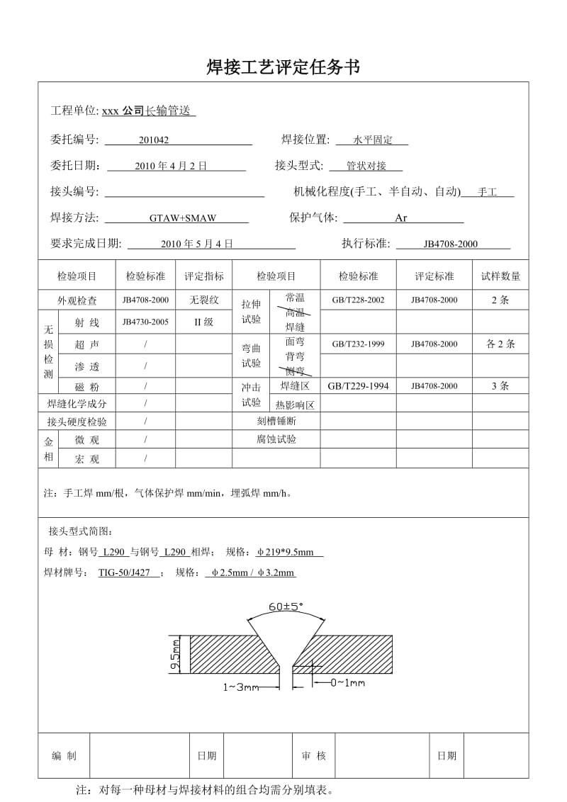 290 219×9.5 管状到对接 氩电联焊焊接工艺评定.doc_第2页