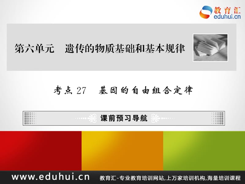 高考生物第一轮复习精品课件包第六单元遗传物质基础和基本规律考点27.ppt_第1页