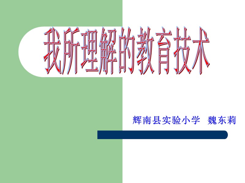 辉南县实验小学魏东莉.ppt_第1页