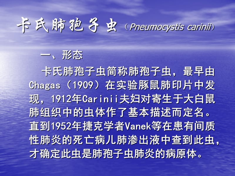 课件卡氏肺孢子虫Pneumocystiscarinii.ppt_第1页