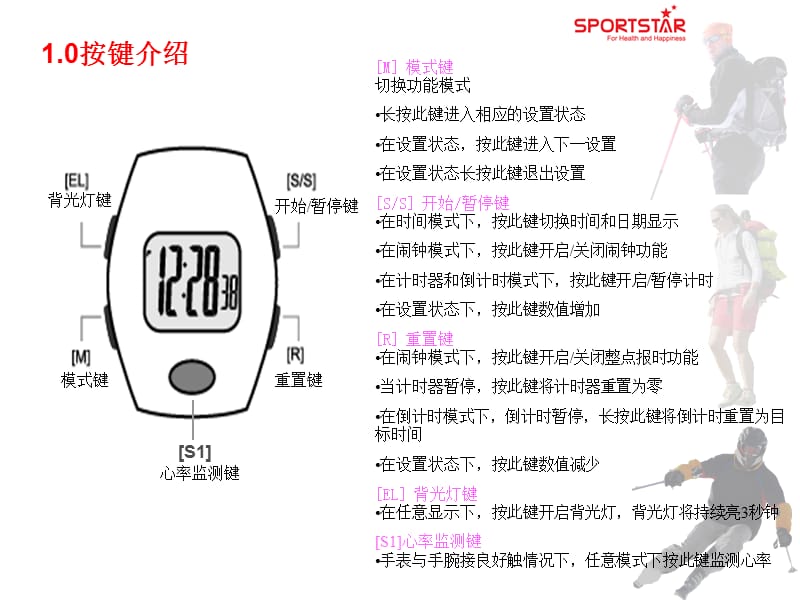 美国Sportstar仕博达HeartRateMasterI动尚高手无胸带心率表的使用操作.ppt_第3页