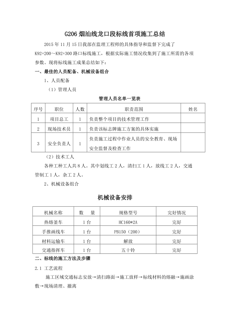 206烟汕线龙口说段标线施工首件总结.doc_第1页