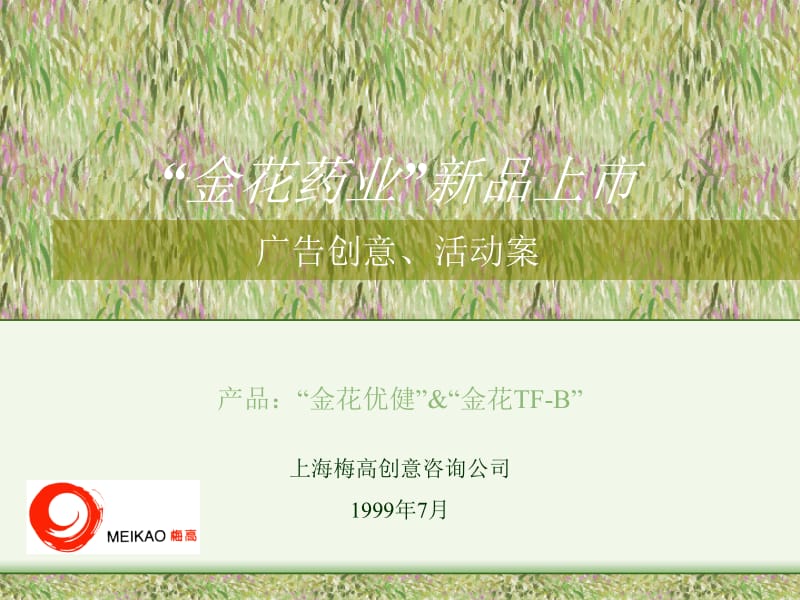 金花药业新品上市广告创意活动案000001.ppt_第1页