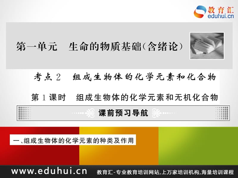 高考生物第一轮复习精品课件包第一单元生命的物质基础考点二.ppt_第1页