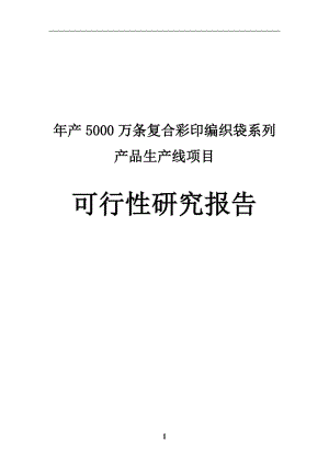 产万条复合彩印编织袋系列产品生产线项目可行研究报告.doc