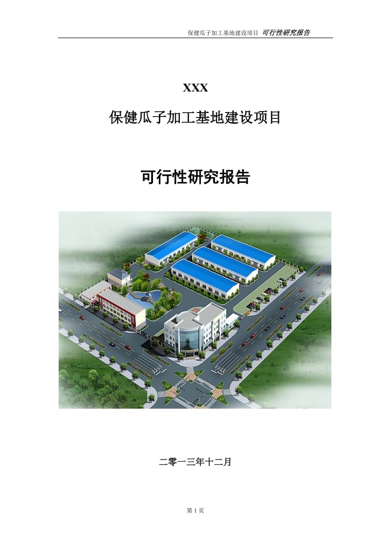 保健瓜子加工基地建设项目可行研究报告.doc_第1页