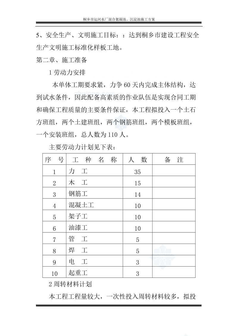 某市水厂混关合絮凝池、沉淀池施工方案_c.doc_第2页