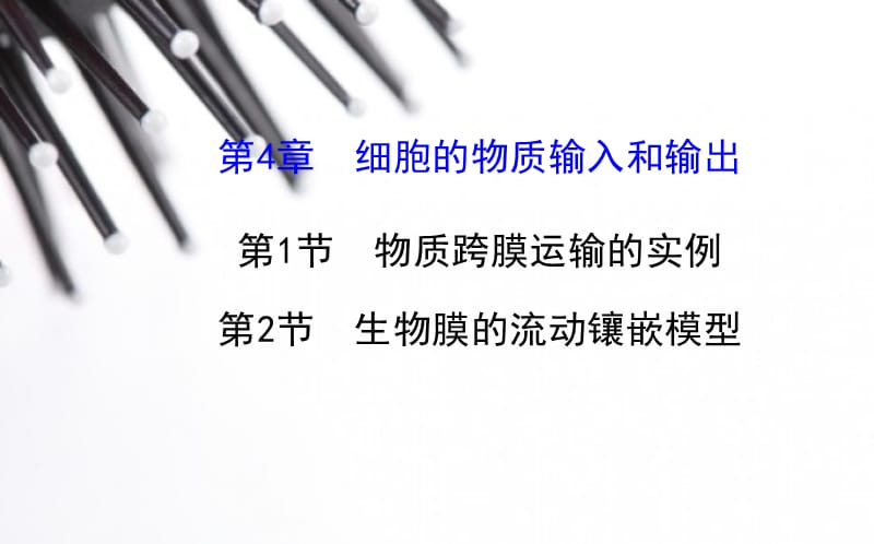 【全程复习方略】2015高考生物一轮课件：必修一 4.1&amp4.2物质跨膜运输的实例 生物膜的流动镶嵌模型（ 2014高考）.ppt_第1页