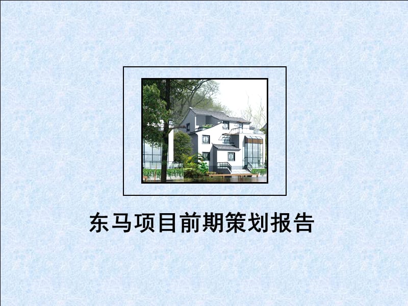 【商业地产-PPT】湖南长沙东马项目前期策划报告（绝密报告）-170PPT-2008年.ppt_第1页