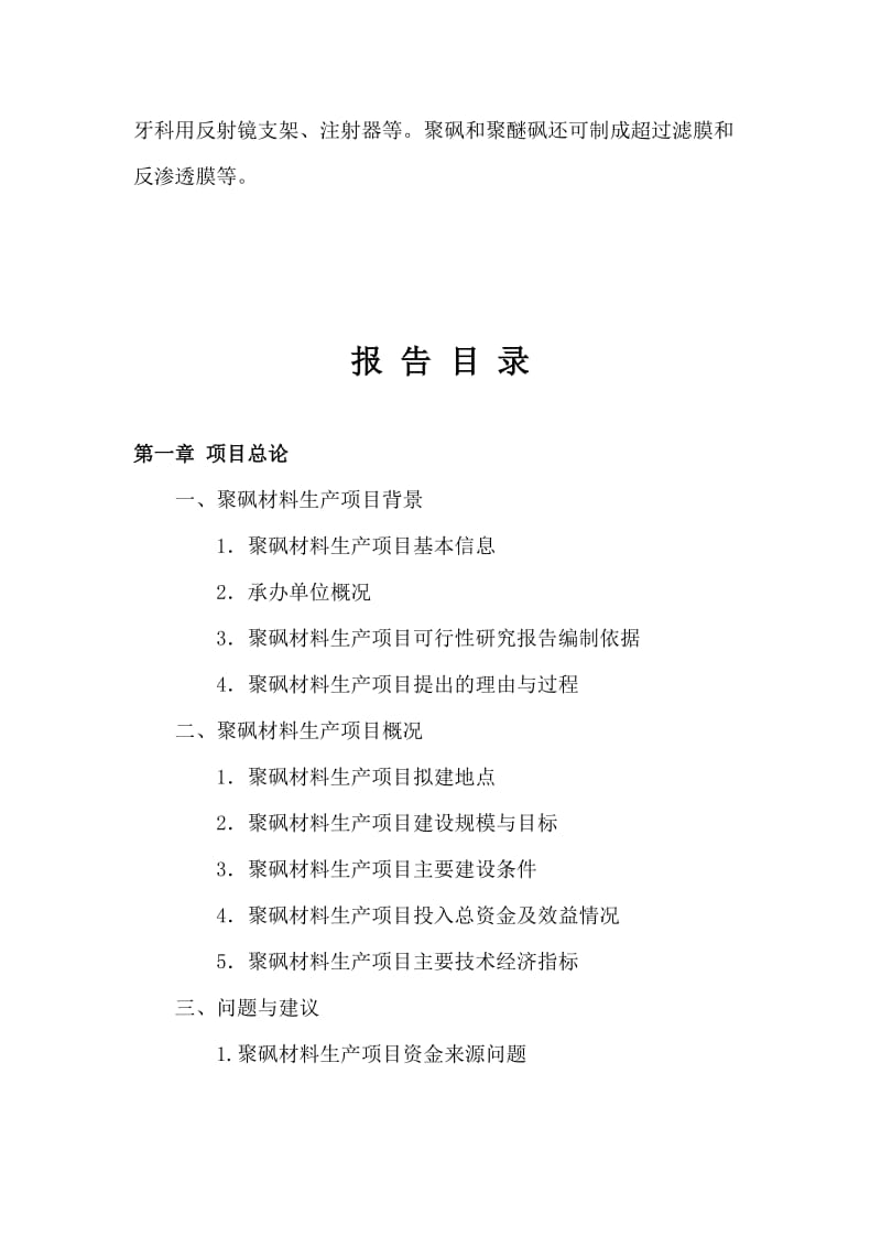 湖北聚砜材四料生产项目可行性研究报告.doc_第3页