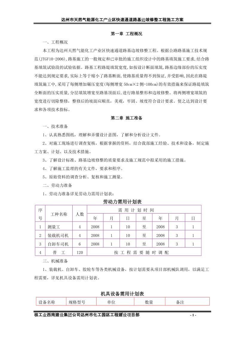 路基边坡修整到施工方案.doc_第1页