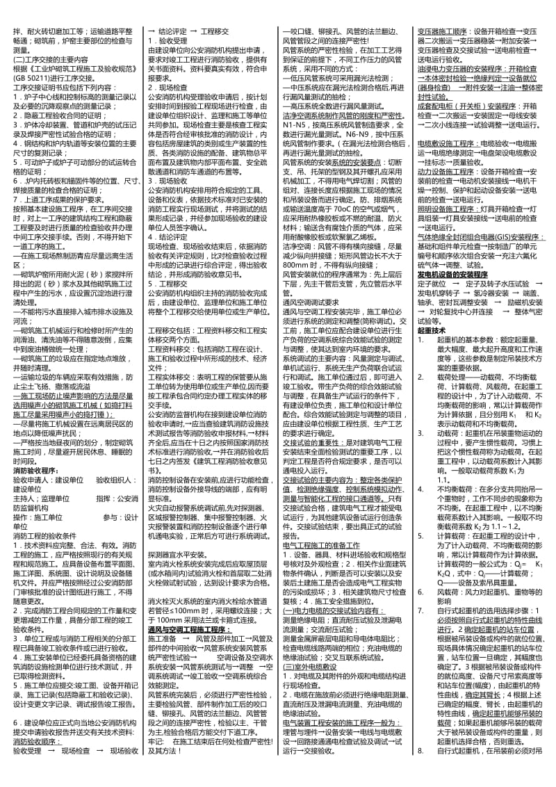 备考二级建造师机电工程管理与实务考前机构给的三页纸小抄版.doc_第2页