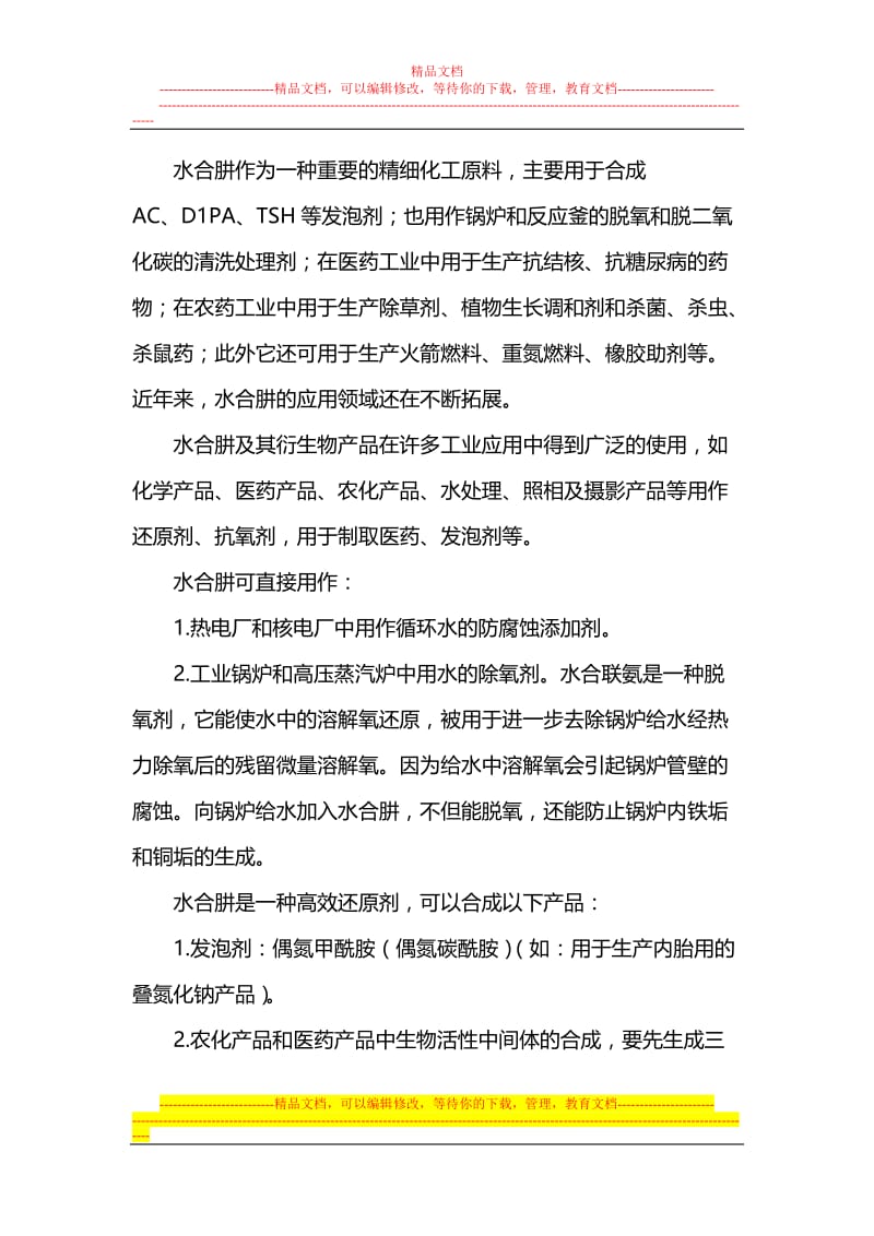 水合肼项说目可行性研究报告.doc_第2页