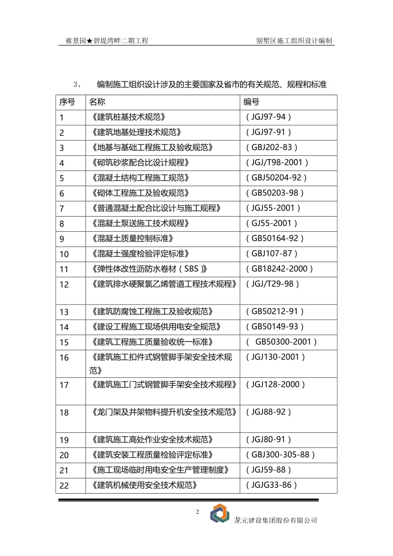 碧堤湾工程别墅工程施工组织设计.doc_第2页