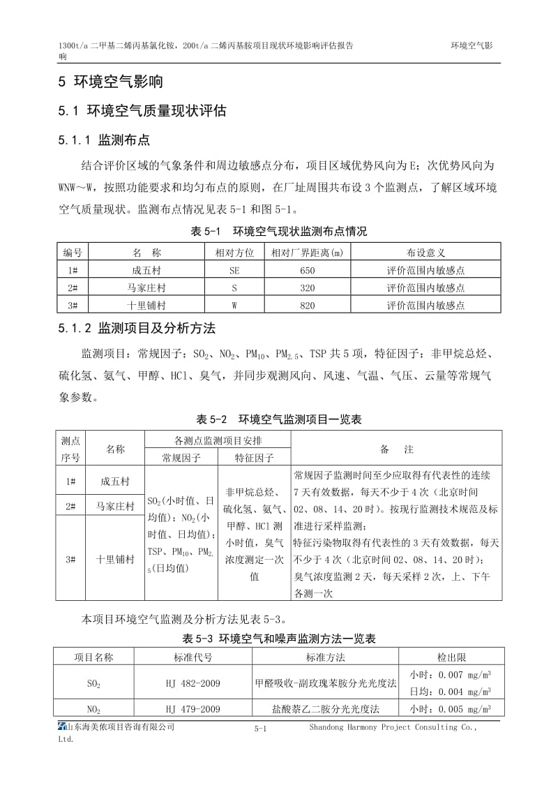 环境影响评价报告公示：二甲基二烯丙基氯化铵，二烯丙基胺现状环境影响评估报告环境环评报告.doc_第1页