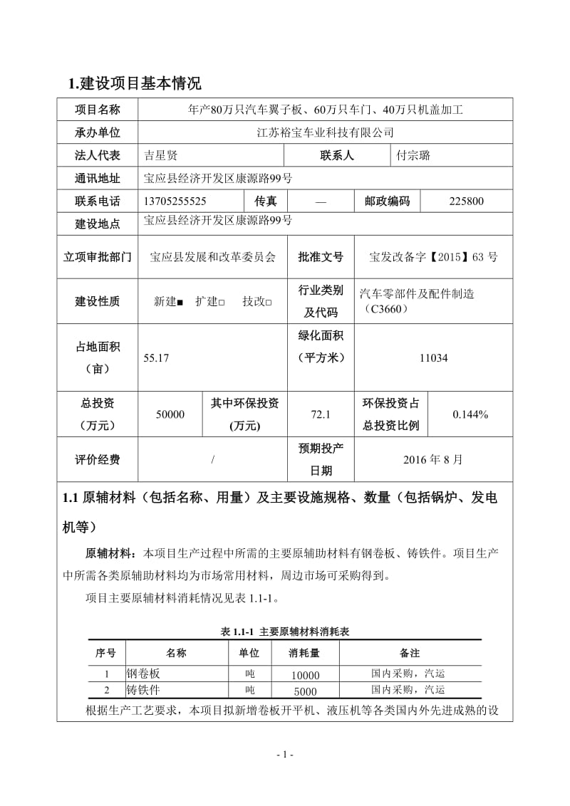 万只汽车翼子板万只车门万只机盖加工环评报告.doc_第3页