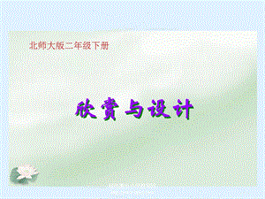 北师大版小学二年级数学下册《欣赏与设计》PPT课件.ppt