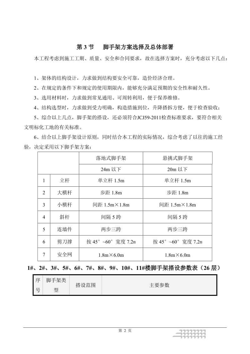 高铁建设区棚户区改造一期安置房工程外脚手架施工方案.doc_第3页