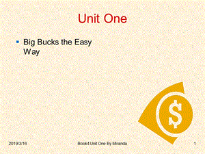 大学英语精读修订版第四册课件Book4UnitOne.ppt