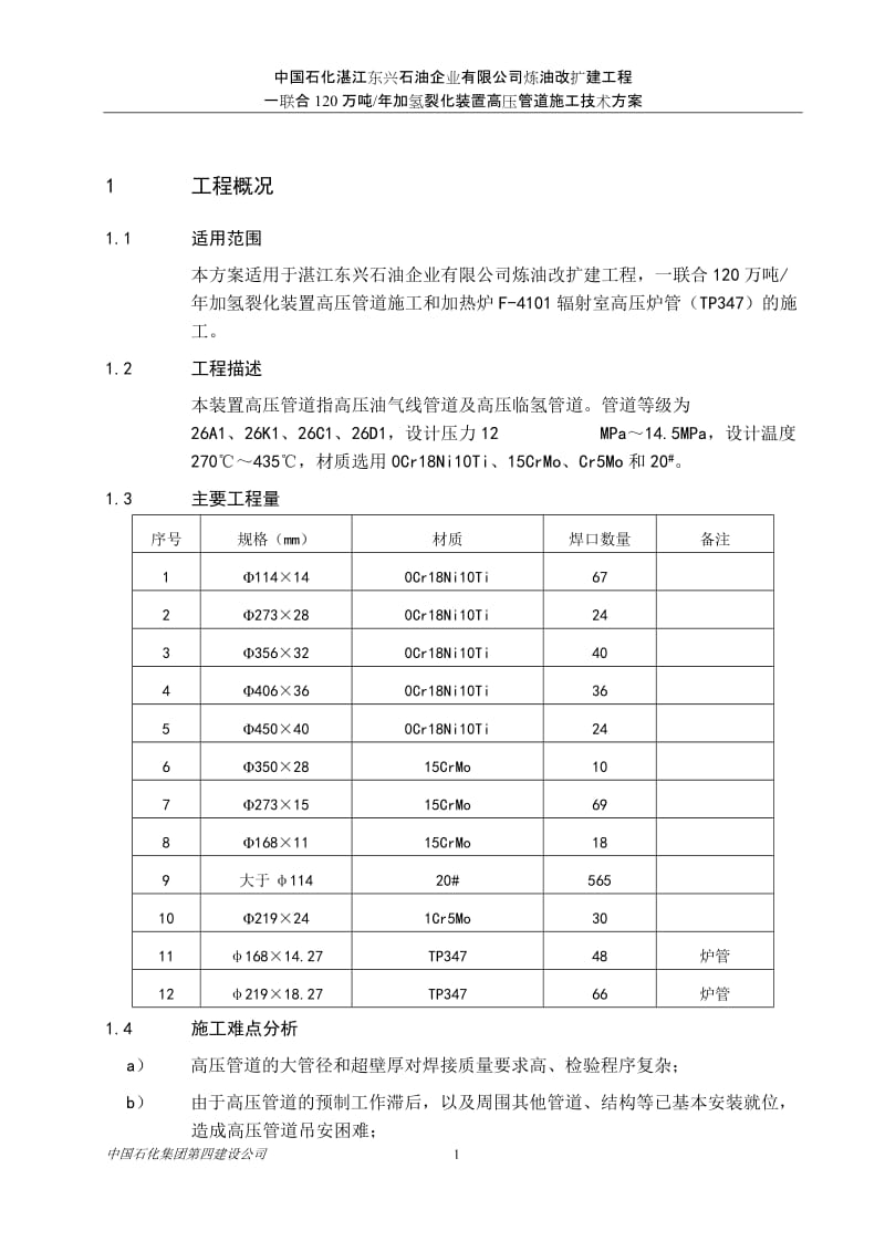 高压管道施工方案(最终).doc_第1页