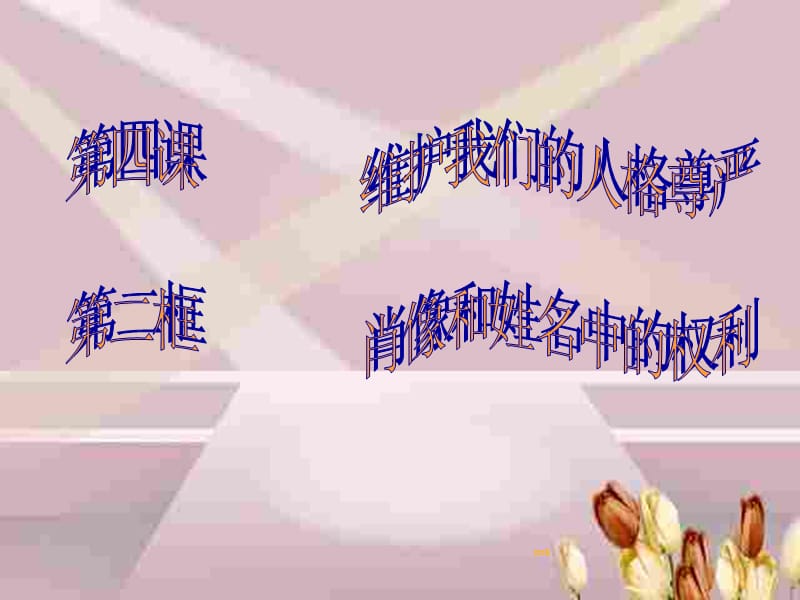 山西省大同市阳高三中八年级政治下册课件：第四课肖像权和姓名中的权利人教版.ppt_第1页