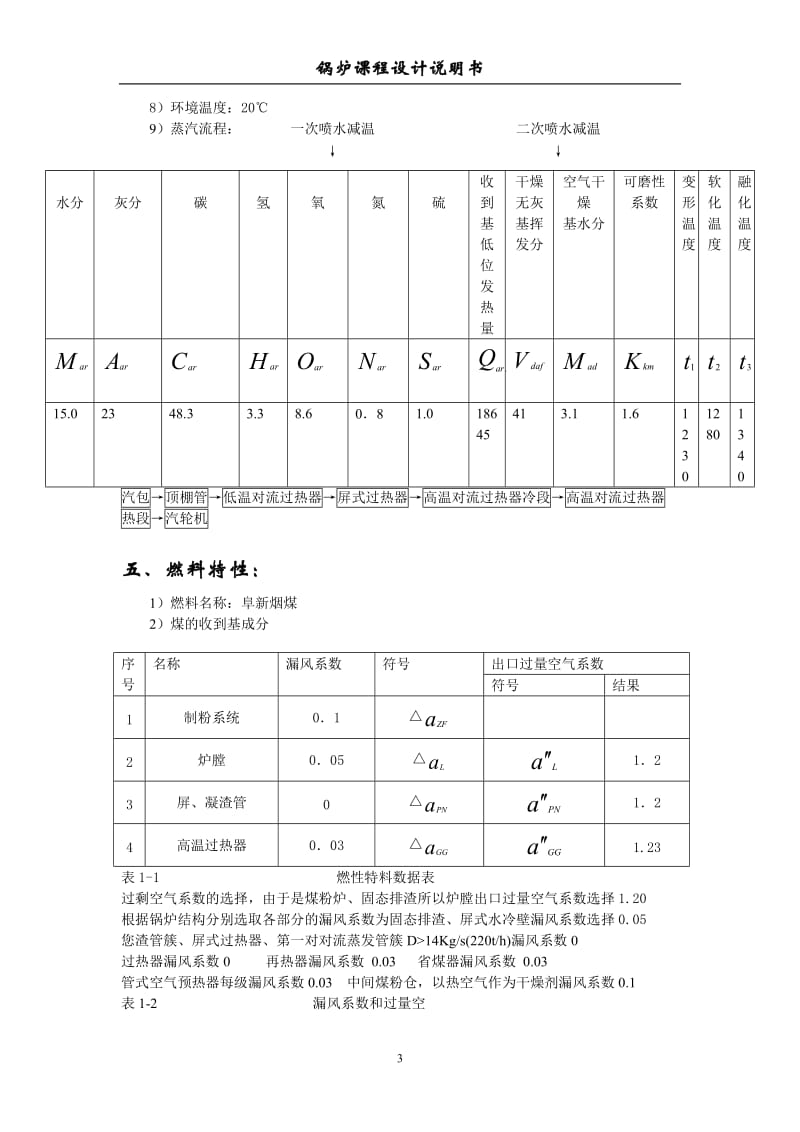 锅炉课程设计说明书 热能与动力工程专业 锅炉毕业设计 热力计算.doc_第3页