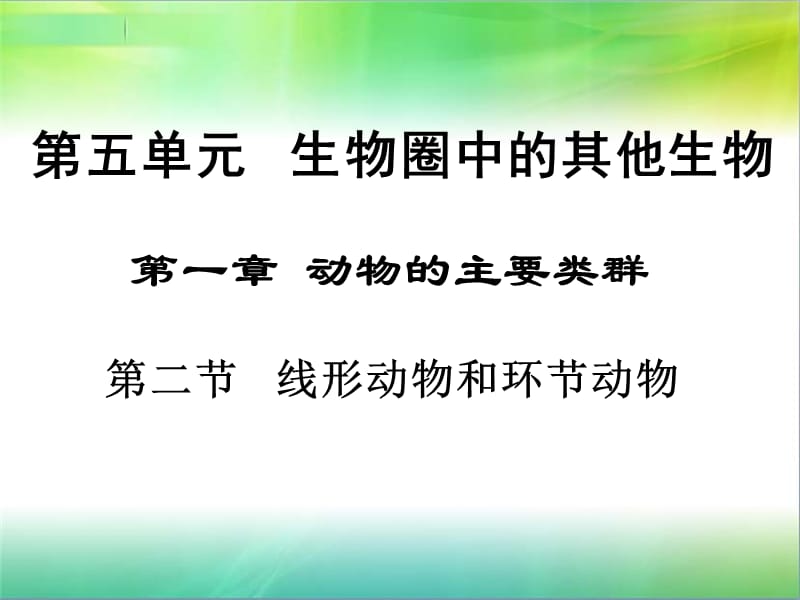 人教版生物八年级上册课件5.1.2《线形动物和环节动物》精品课件（共21张PPT）.ppt_第1页