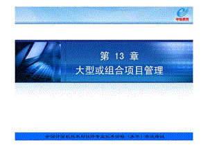 信息系统项目管理教程配套讲义 第13章-大型或组合项目管理.ppt