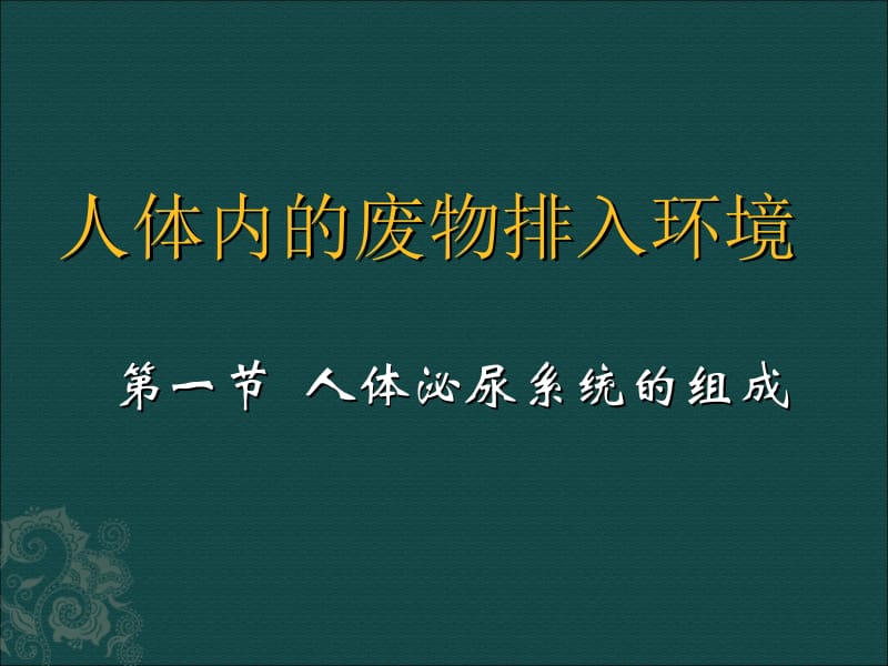 生物：11.1《人体泌尿系统的组成》课件（苏教版七下）.ppt_第1页